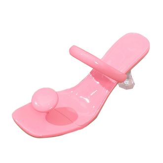 Generic Womens Summer Fashion Clip Toe Slippers with Low Heel for Leisure Lightweight Comfortable Outdoor Wear (4.5)