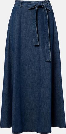 Valentino Chambray midi skirt