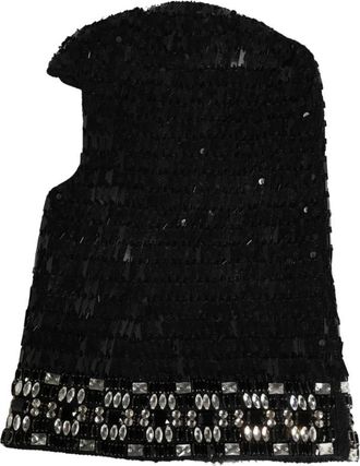 Dolce & Gabbana Geborduurde Pailletten Balaclava - Dames - Hoeden - Zwart - ONE Size - Pailletten - Accessoires