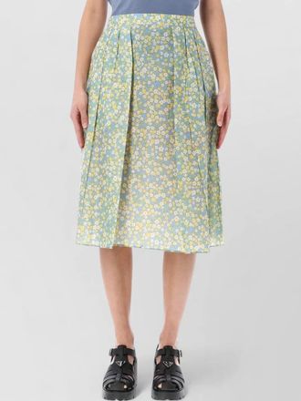 Prada blossom midi skirt high waist pockets