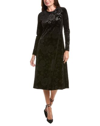 Johnny Was Embossed Stretch Velvet Midi Dress