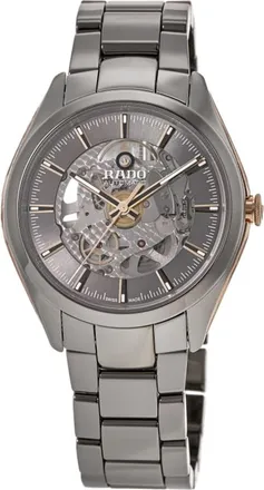 Rado Hyperchrome Automatic Open Heart Grey Dial Ceramic Mens Watch R32021102
