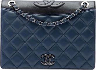 Chanel Pre-owned Ballerine Flap Shoulder Bag - Dames - Vintage Schoudertas - Blauw - ONE Size - Leer - Vintage