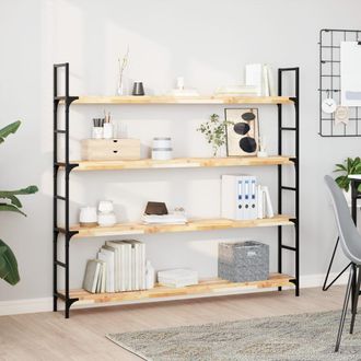 Berkfield Home Floating Shelves 3 pcs 120x20x4 cm Untreated Solid Wood Acacia in Brown | Size: 120 x 20 x 4 cm