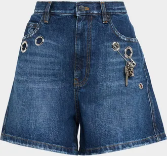 Marc Jacobs Grommet Denim Shorts