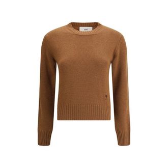Ami Brown Cashmere Womens Sweatshirt