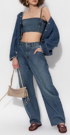 Alaia Wide-leg Jeans, Womens, Blue