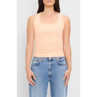 Michael Stars Maribel Square Neck Tank in Tangerine at Nordstrom, Size X-Small