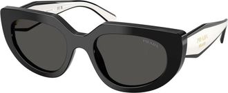Prada PR D02S Zonnebril - Dames - Accessoires - Zwart - Maat: 53 MM Polyamide