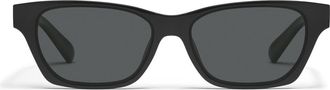 Quay In the City 55mm Polarized Square Sunglasses in Black/smoke Polarized at Nordstrom
