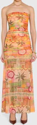 Amanda Uprichard Leo Maxi Dress In Palm Springs
