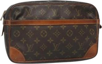 Louis Vuitton Pre-owned Tela clutches - - Pre-owned - Donna - Marrone - ONE SIZE