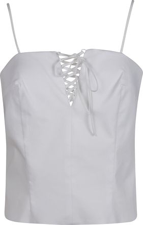 Federica Tosi Lace-Up Cotton Tank Top