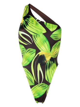 Louisa Ballou Womens One-Shoulder Swimsuit