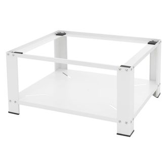 ML Design Base para lavadora con estante 63 x 54 cm acero blanco hasta 150 kg
