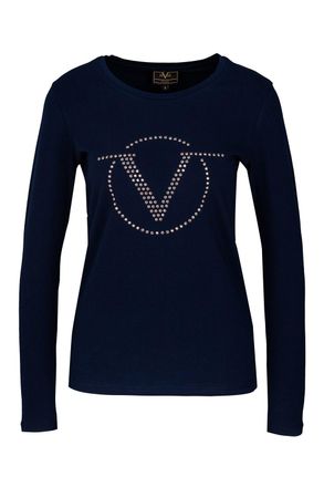 19V69 Womens Sweater Blue CARLOTTA NAVY Cotton - Size Medium