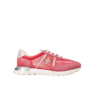 Premiata Johnlow Sneakers in gemengde texturen - Dames - Sneakers - Roze - 36 EU - Katoen - Schoenen