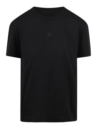 Dolce & Gabbana Crew-neck T-shirt with a rhinestone DG logo