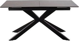 MCA Furniture Esstisch »BONANZA Auszugstisch 160-200 cm marmoriert« Einzelstück, Keramik,Metall, Marmor-Optik, Synchronauszug, ausziehbar, 6-8 Personen