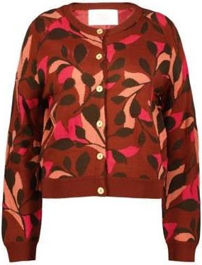 Didi gebreid vest roodbruin