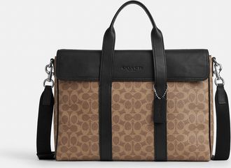 Coach Sullivan Portfolio Brief In Signature Canvas