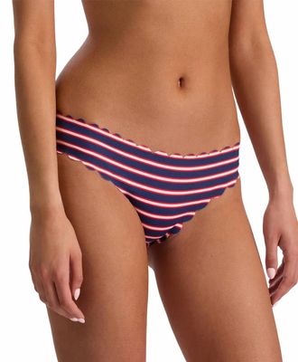 PQ Swim Reversible Scalloped Bikini Bottom In Teakwood