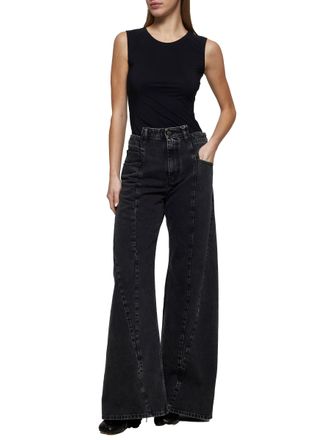 Maison Margiela Womens Black Decortiqu&eacute; Jeans Cotton