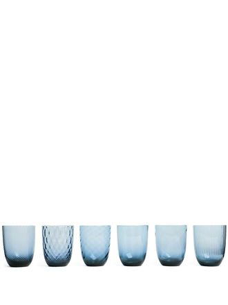 NasonMoretti Set di 6 bicchieri Idra - Blu