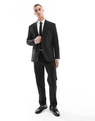 Jack & Jones regular fit suit pants in black