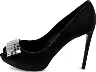 Louis Vuitton 110mm satin pumps - Black