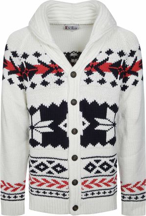 MC2 Saint Barth Archer Bold Geometric Shawl Collar Cardigan