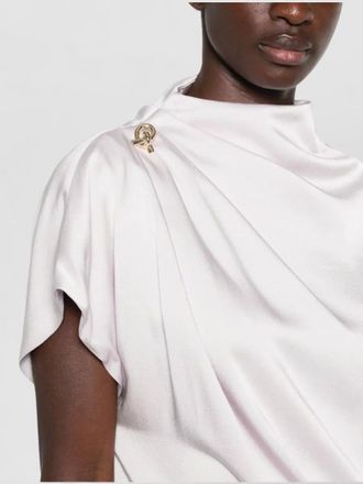 Fabiana Filippi high neck draped top gold hardware