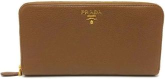 Prada Pre-owned Wallets, female, Brown, Size: ONE SIZE Pre-owned Leather Wallet