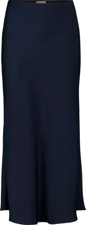 Vera Mont Rokken, Dames, Blauw, 2Xl, Satijn, Elegante Satijnen Midi Rok