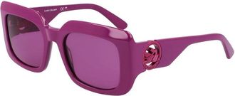 Longchamp Paarse Acetaat Zonnebril