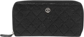 Chanel Pre-owned Wallets, female, Black, Size: ONE SIZE Pre-owned Leather Wallet