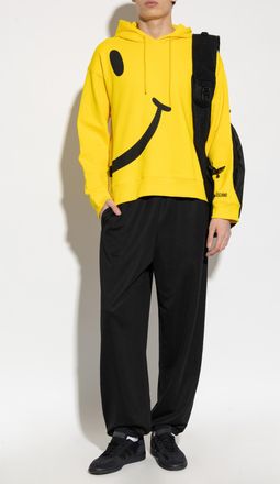 Moschino Sweatpants With Ribbed Cuffs, Mens, Black