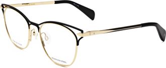 Rag & Bone Rag & Bone Womens 51mm Gold Black Opticals