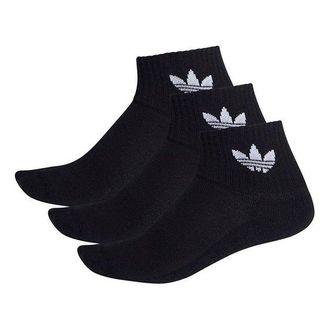 adidas Mid-Cut Crew Socks 3 Pairs - Black FM0643