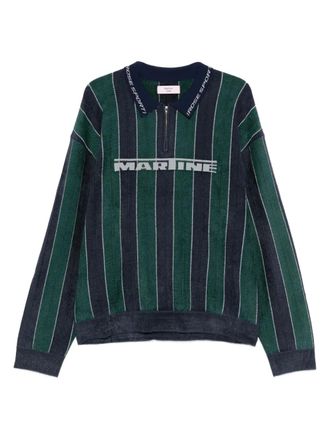 Martine Rose Polotop met logopatch - Groen
