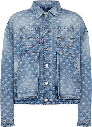 Dsquared2 Denim Utility Jacket - Heren - Spijkerjassen - Blauw - M - Denim - Jassen