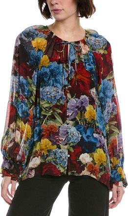 Alice & Olivia Alice + Olivia Josephine Split Neck Blouse
