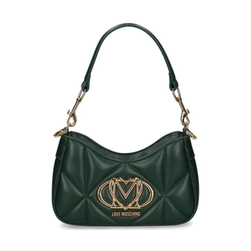 Sac à Main Moschino Authentique - Modèle Amour En Grain Doux Vert - Neuf Avec étiquettes - Style épaule