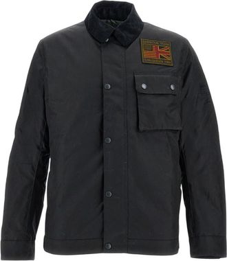 Barbour Black Tailored Waxed Jacket