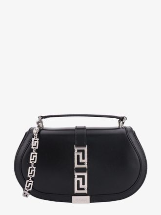 Versace Borsa a mano in pelle con dettaglio in metallo la greca frontale - VERSACE - gender_Woman