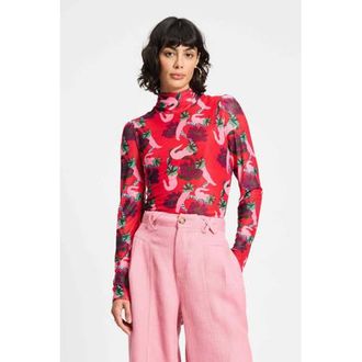 Pom Amsterdam top met col rood