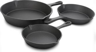 General Store Addlestone 3 Piece Preseasoned Cast Iron Skillet Set in Black at Nordstrom