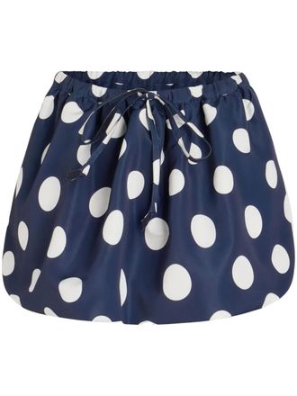 Patou Puffy faille mini skirt - Blue
