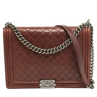 Chanel Pre-owned Leather chanel-bags - Dames - Pre-owned - Rood - Maat: ONE Size Leer