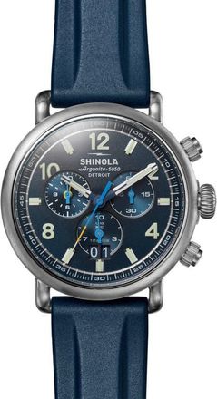 Shinola Runwell Chronograph West Wind Watch Gift Set, 42mm in Midnight Blue at Nordstrom